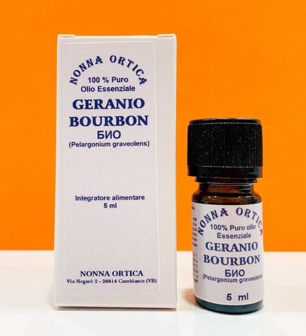 Olio essenziale - geranio bourbon - Nonna Ortica | Erboristeria Erbainfusa Como | Shop Online